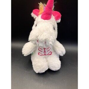 2019 Dan Dee Halloween Skeleton Unicorn Plush Stuffed Animal Toy 8" Rainbow